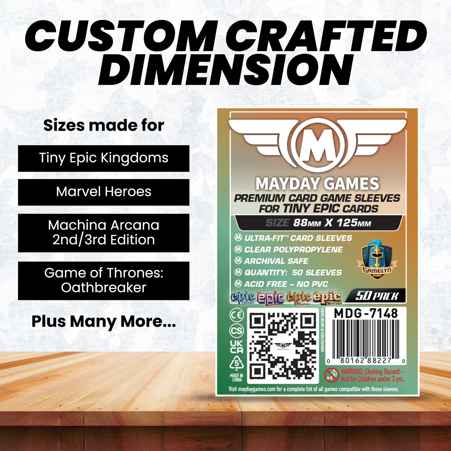 "Tiny Epic Kingdoms" Card Sleeves (88x125mm)
