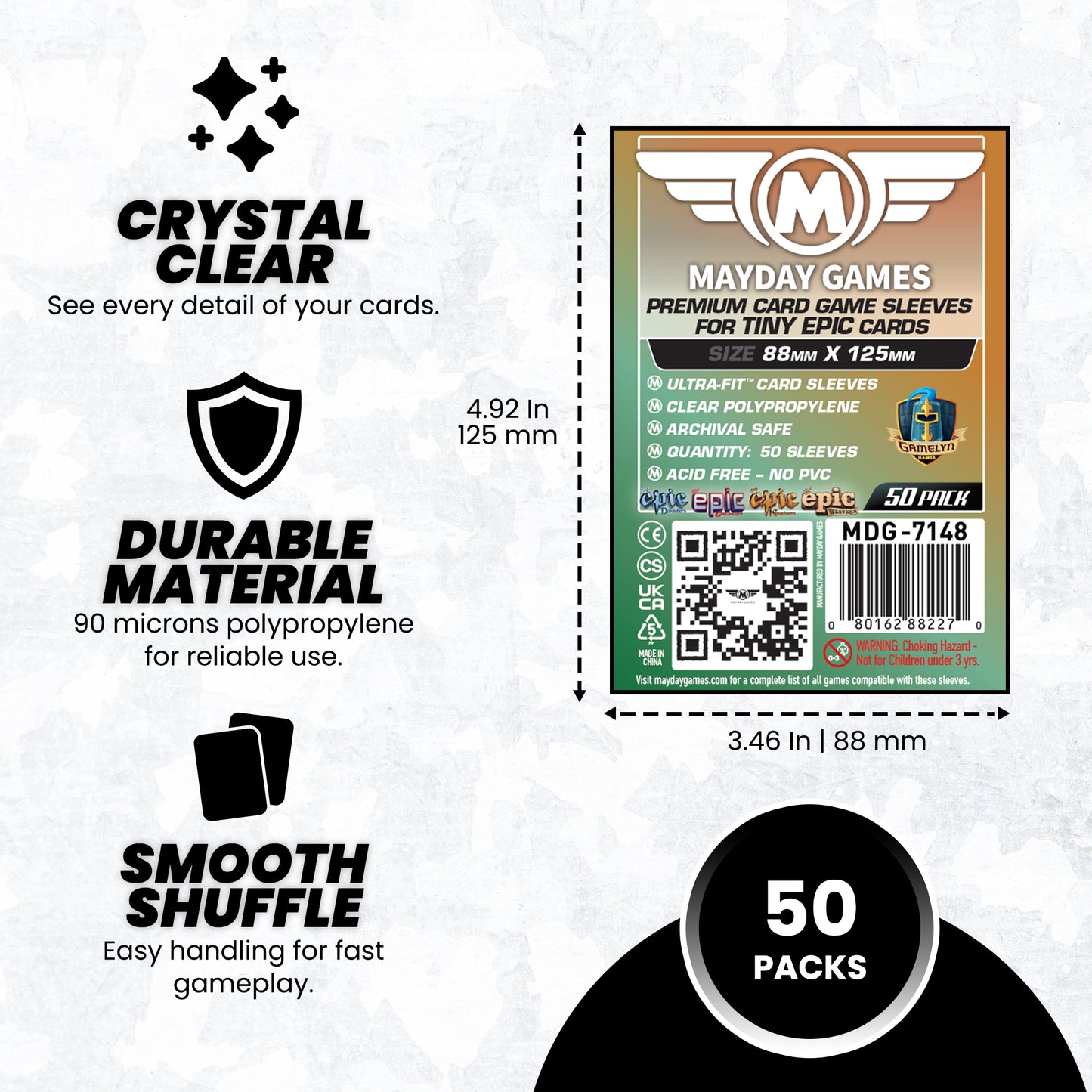 "Tiny Epic Kingdoms" Card Sleeves (88x125mm)