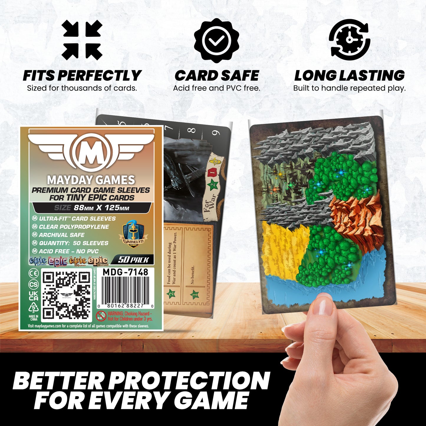 "Tiny Epic Kingdoms" Card Sleeves (88x125mm)