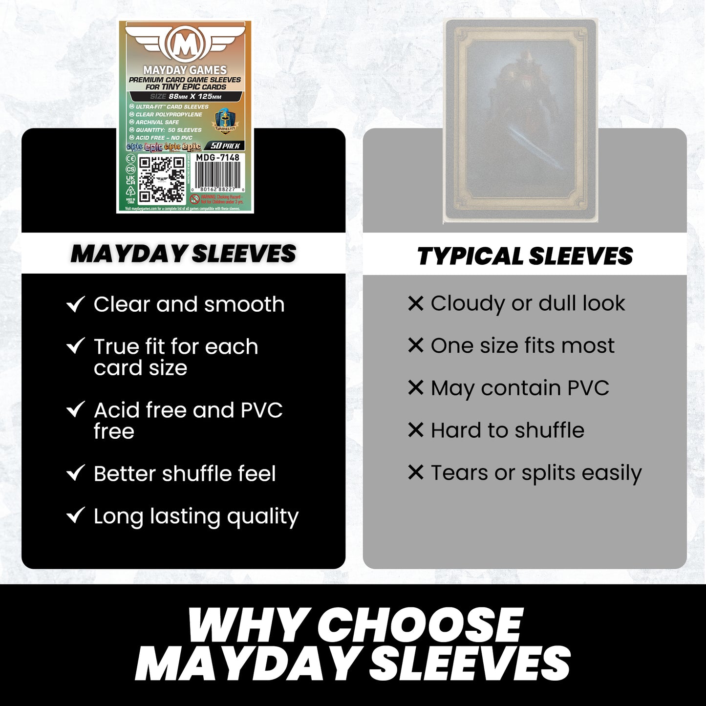 "Tiny Epic Kingdoms" Card Sleeves (88x125mm)