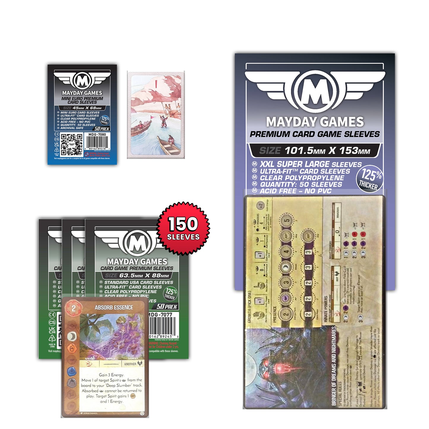 "Spirit Island" Compatible  Card Sleeve Bundle