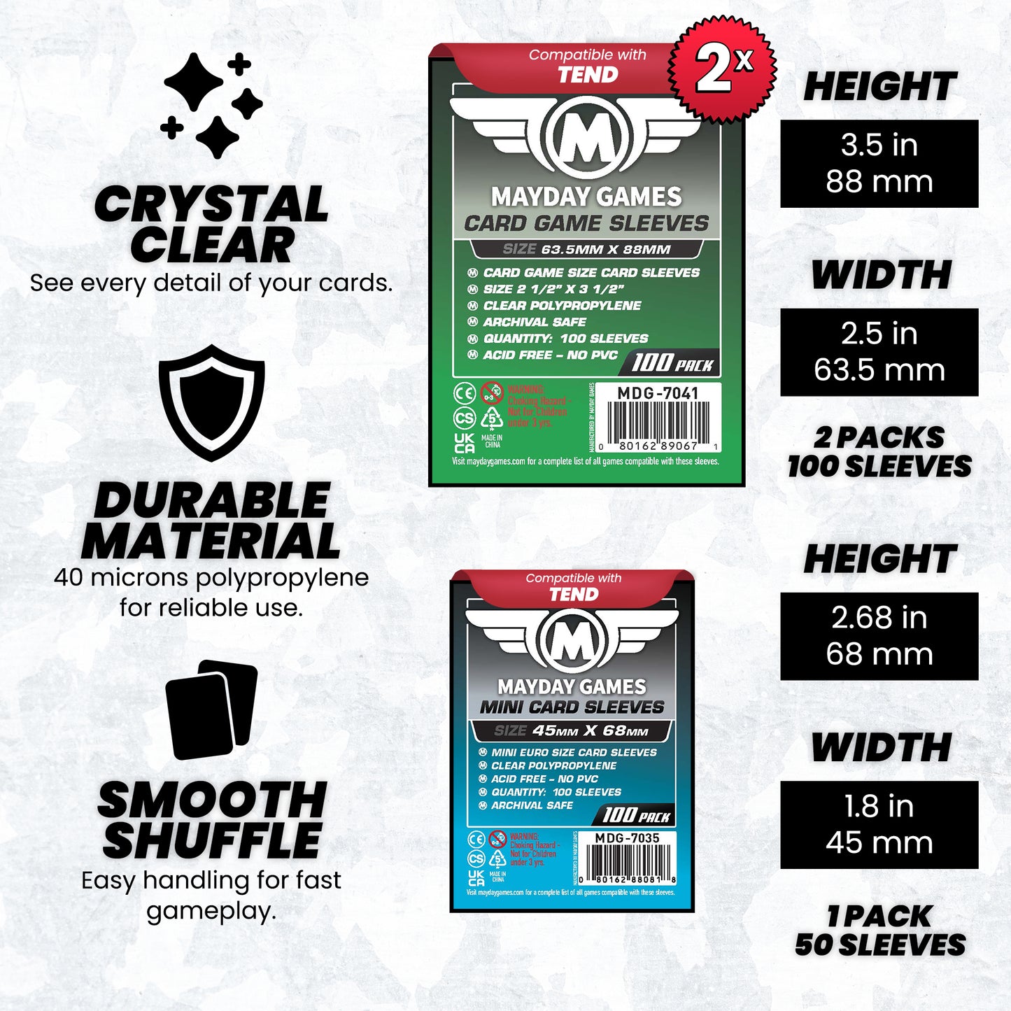 "Tend" Compatible Card Sleeve Bundle
