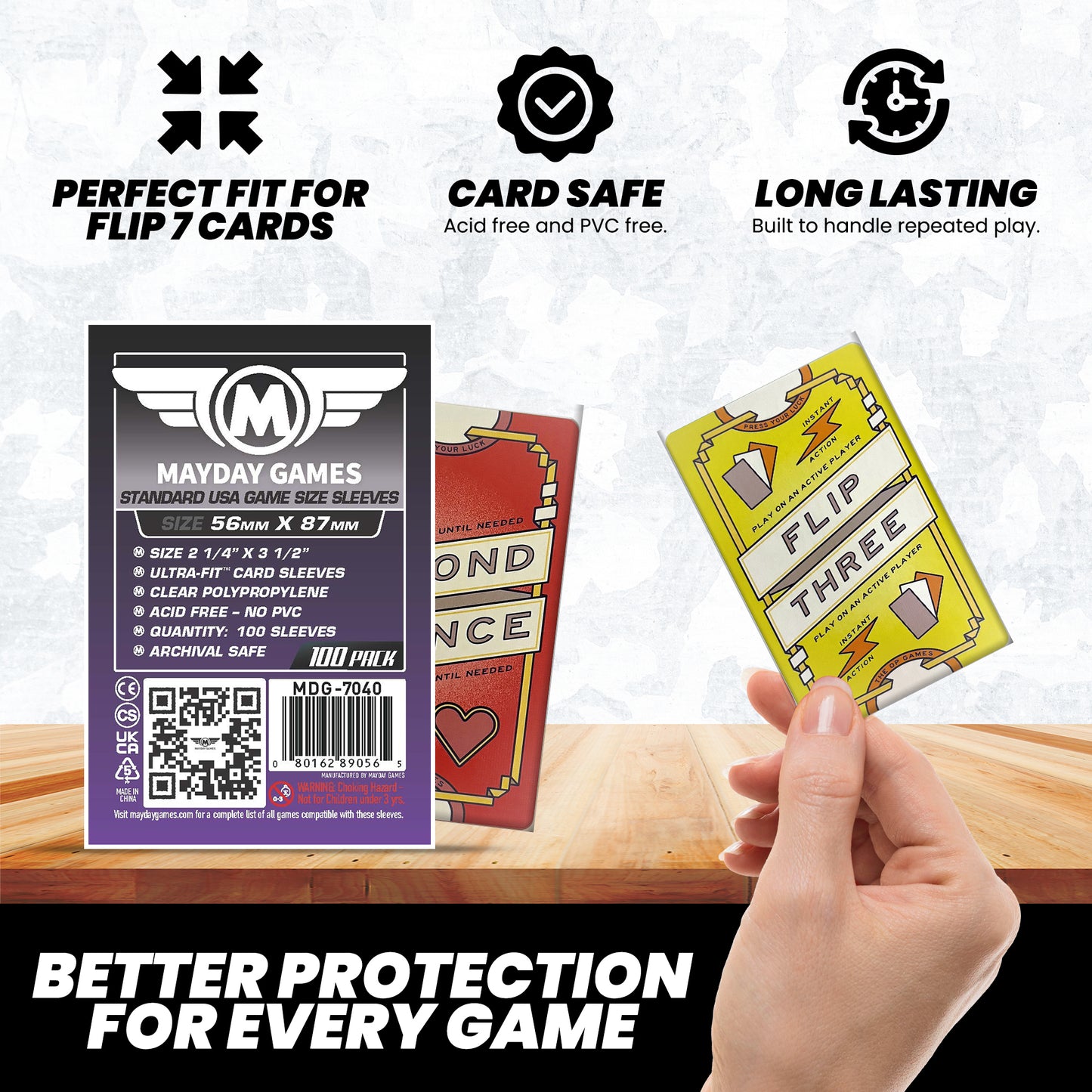 "Flip 7" Compatible Card Sleeve Bundle
