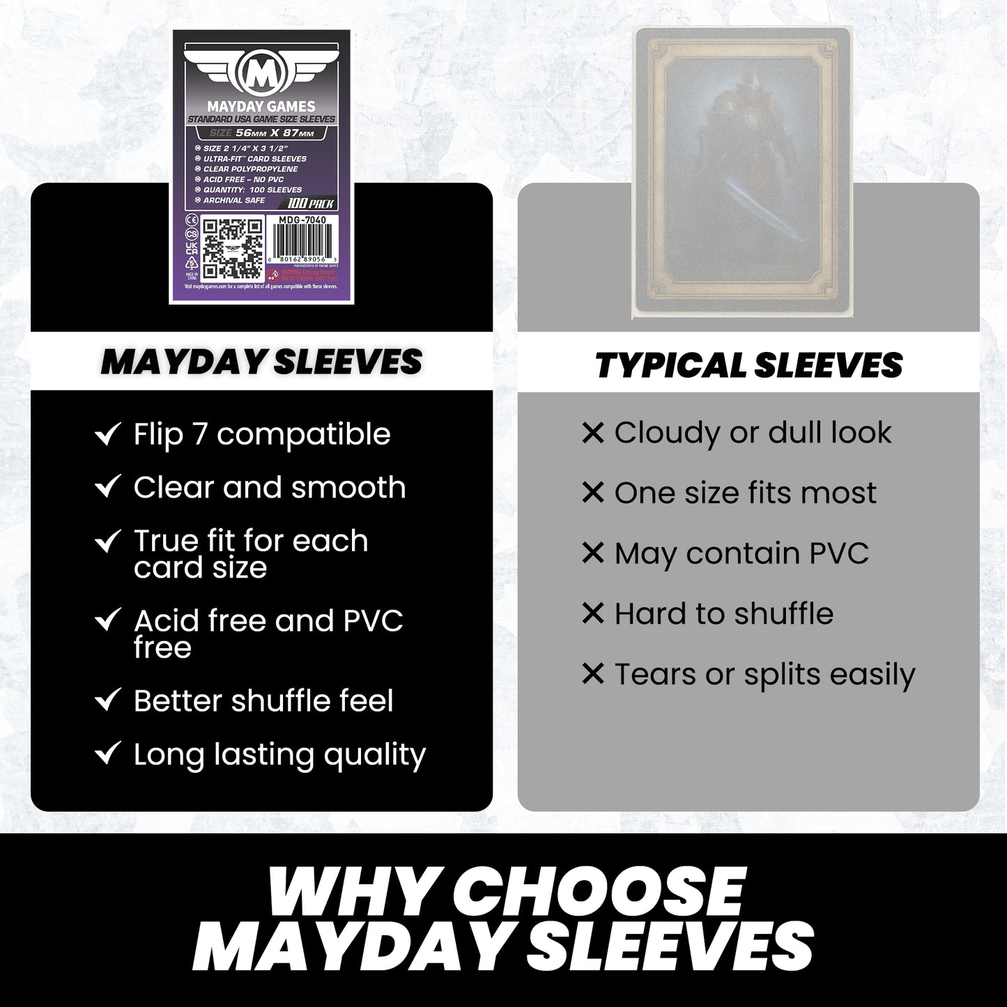 "Flip 7" Compatible Card Sleeve Bundle