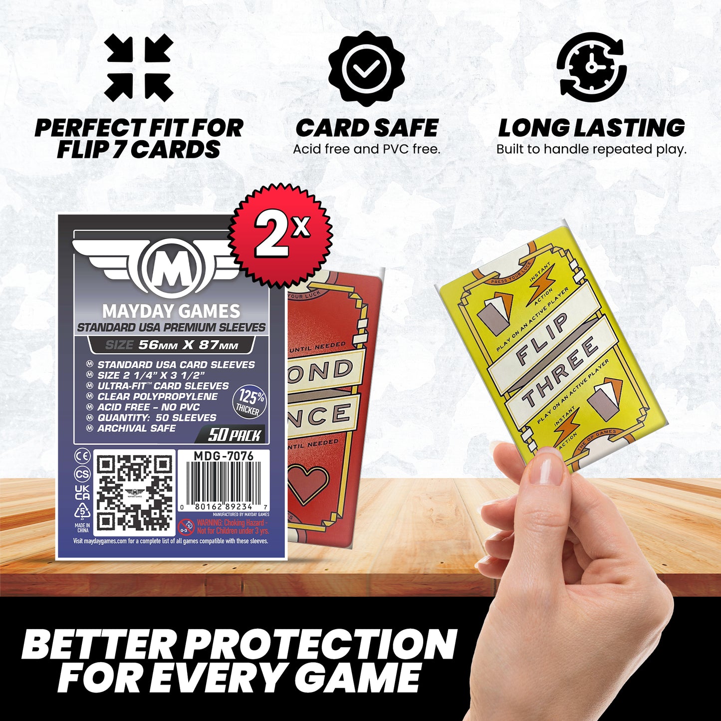 "Flip 7" Compatible Card Sleeve Bundle