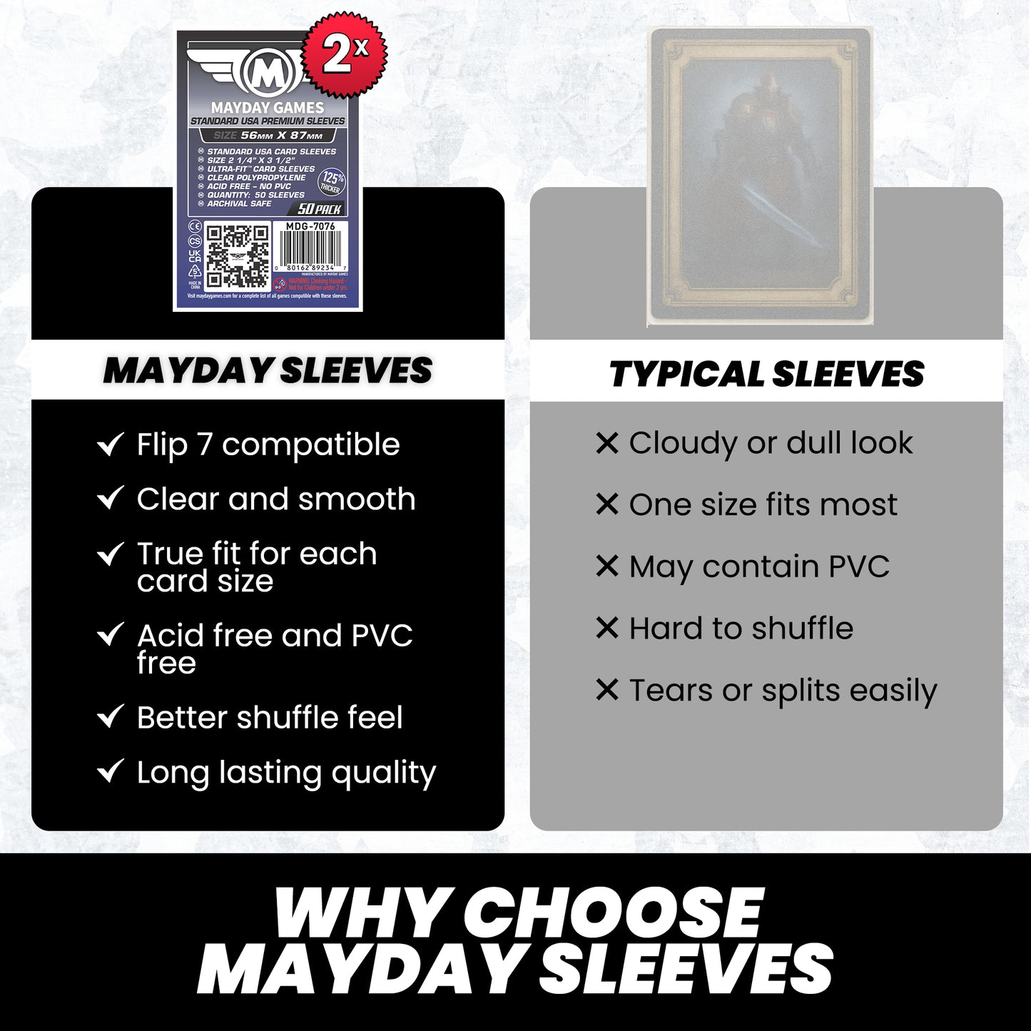 "Flip 7" Compatible Card Sleeve Bundle