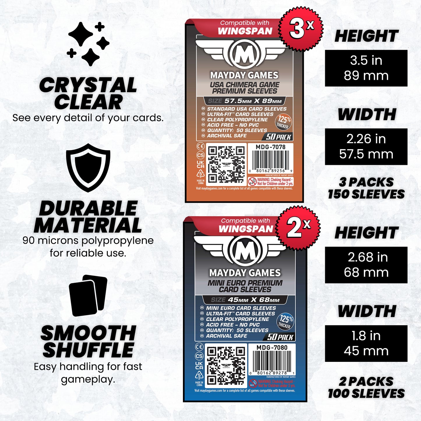 "Wingspan: Americas Expansion" Compatible Card Sleeve Bundle