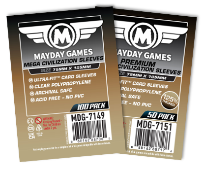 "Mega Civilization" Compatible Card Sleeves (75x105mm)