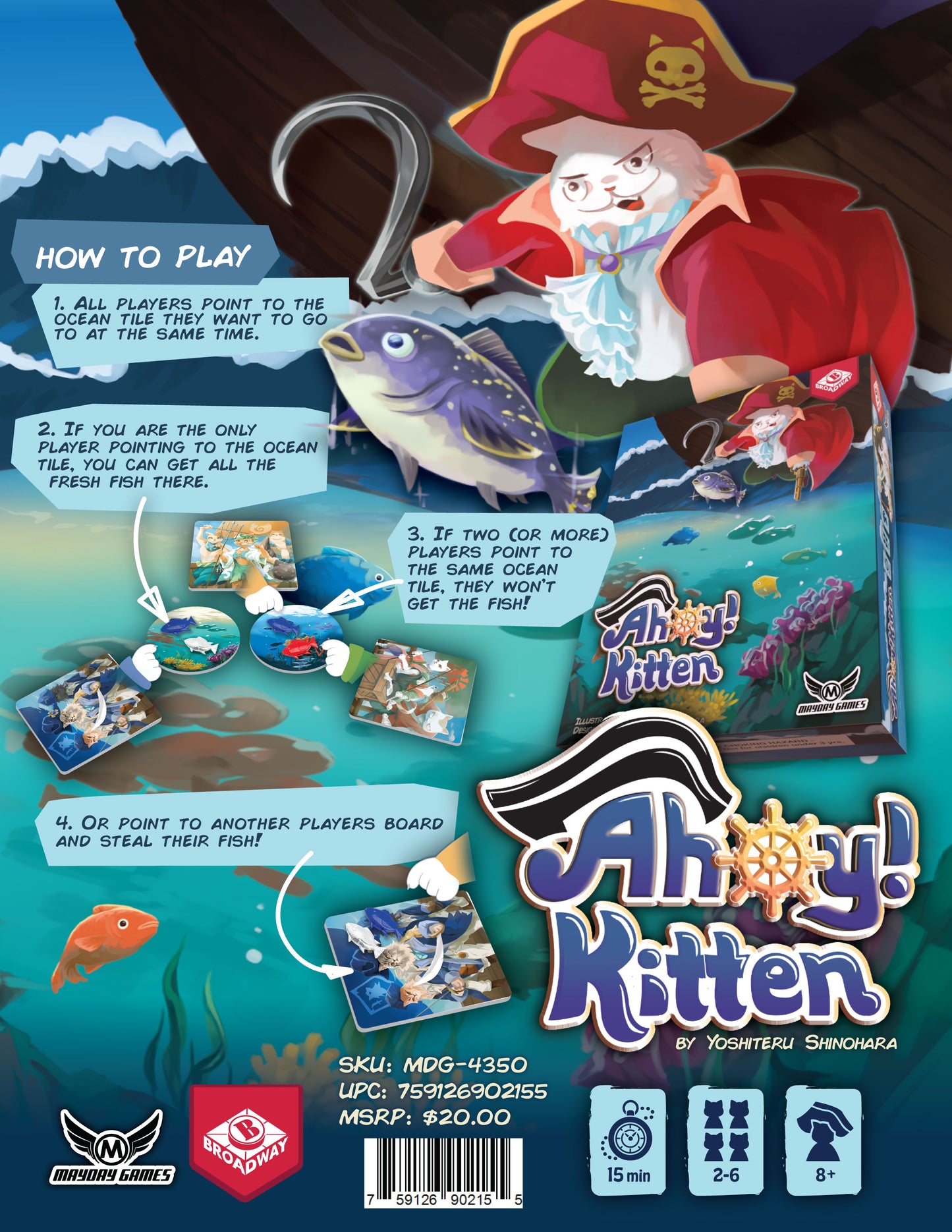 Ahoy Kitten 2-6 Player Casual Pirate Cat Game