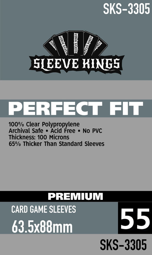 Perfect Fit Premium Card Game Sleeves (63.5x88mm) -55 Pack, 100 Microns. SKS-3305