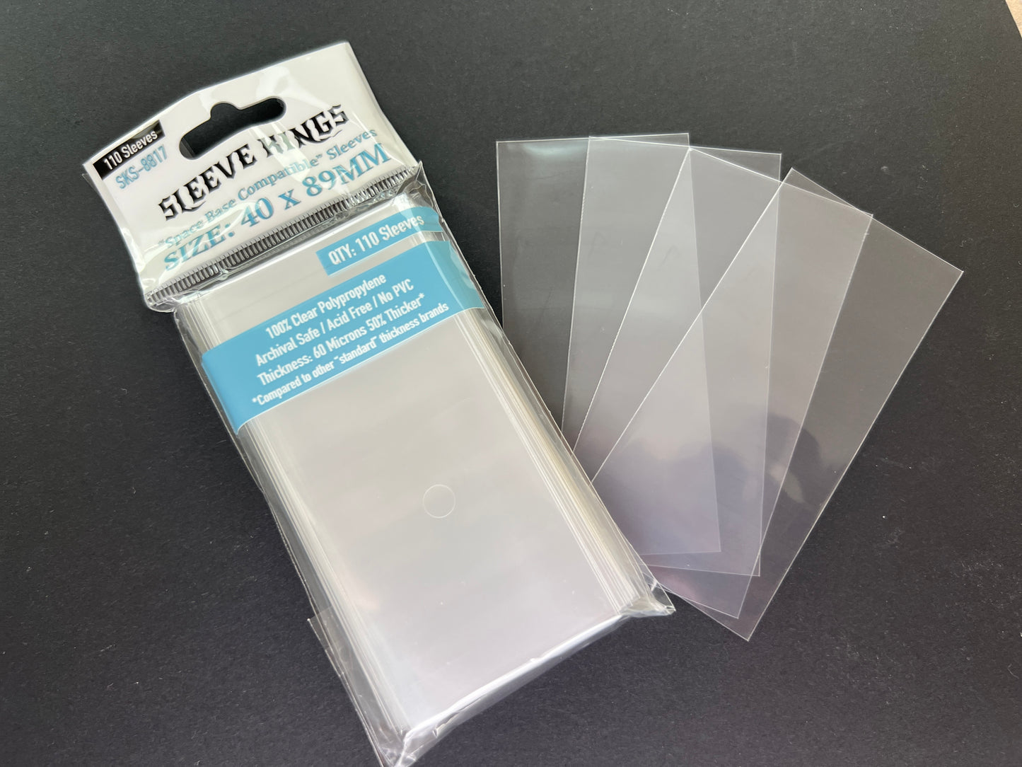 "Space Base" Compatible Card Sleeves (40x89mm) 110 Pack, 60 Micron, SKS-8817