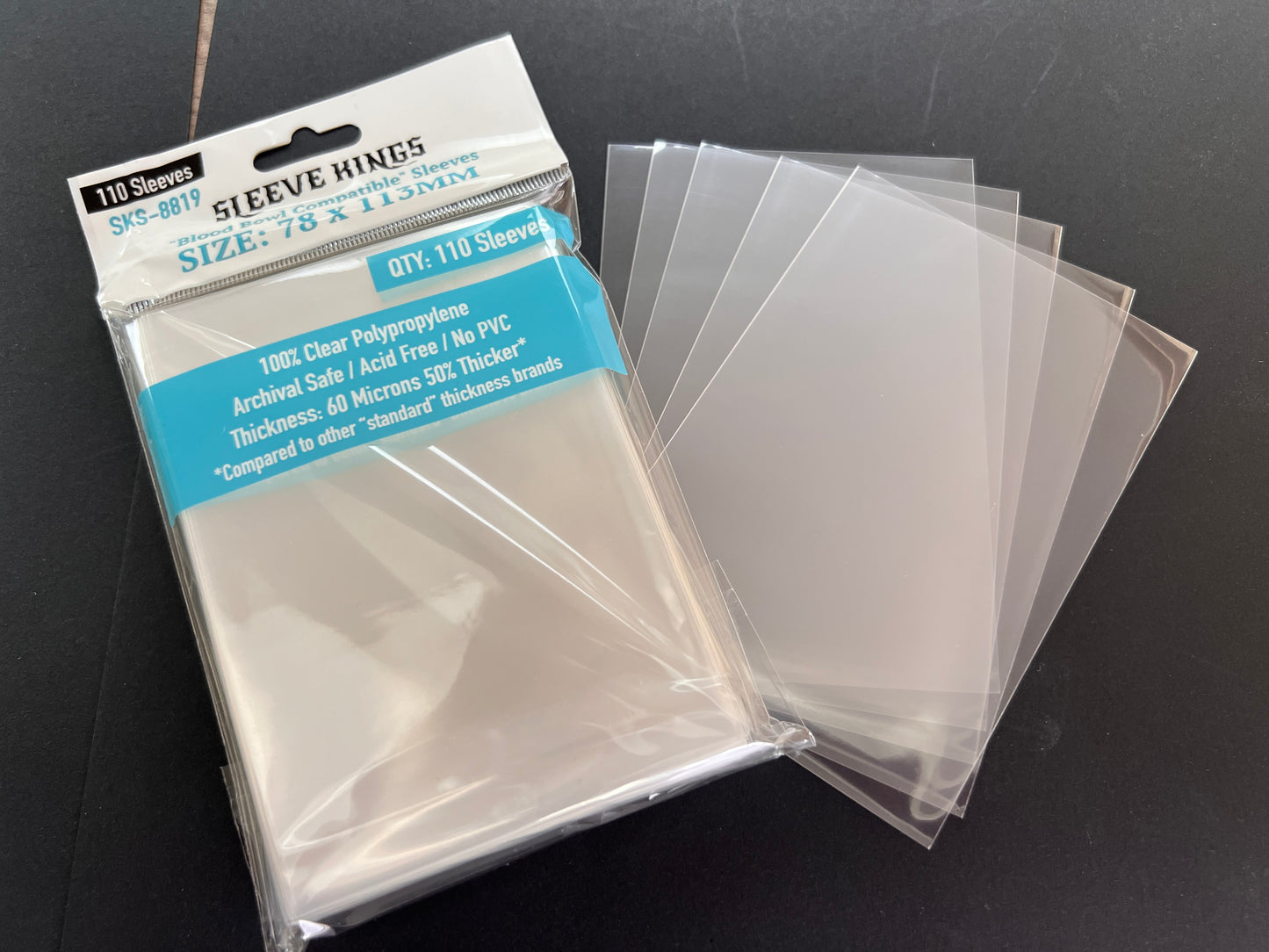 "Blood Bowl" Compatible Sleeves (78x113mm) 110 Pack, 60 Micron, SKS-8819