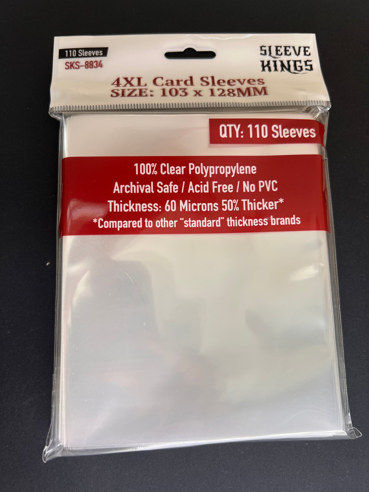 4XL Game Card Sleeves (103x128mm) 110 Pack, 60 Micron, SKS-8834