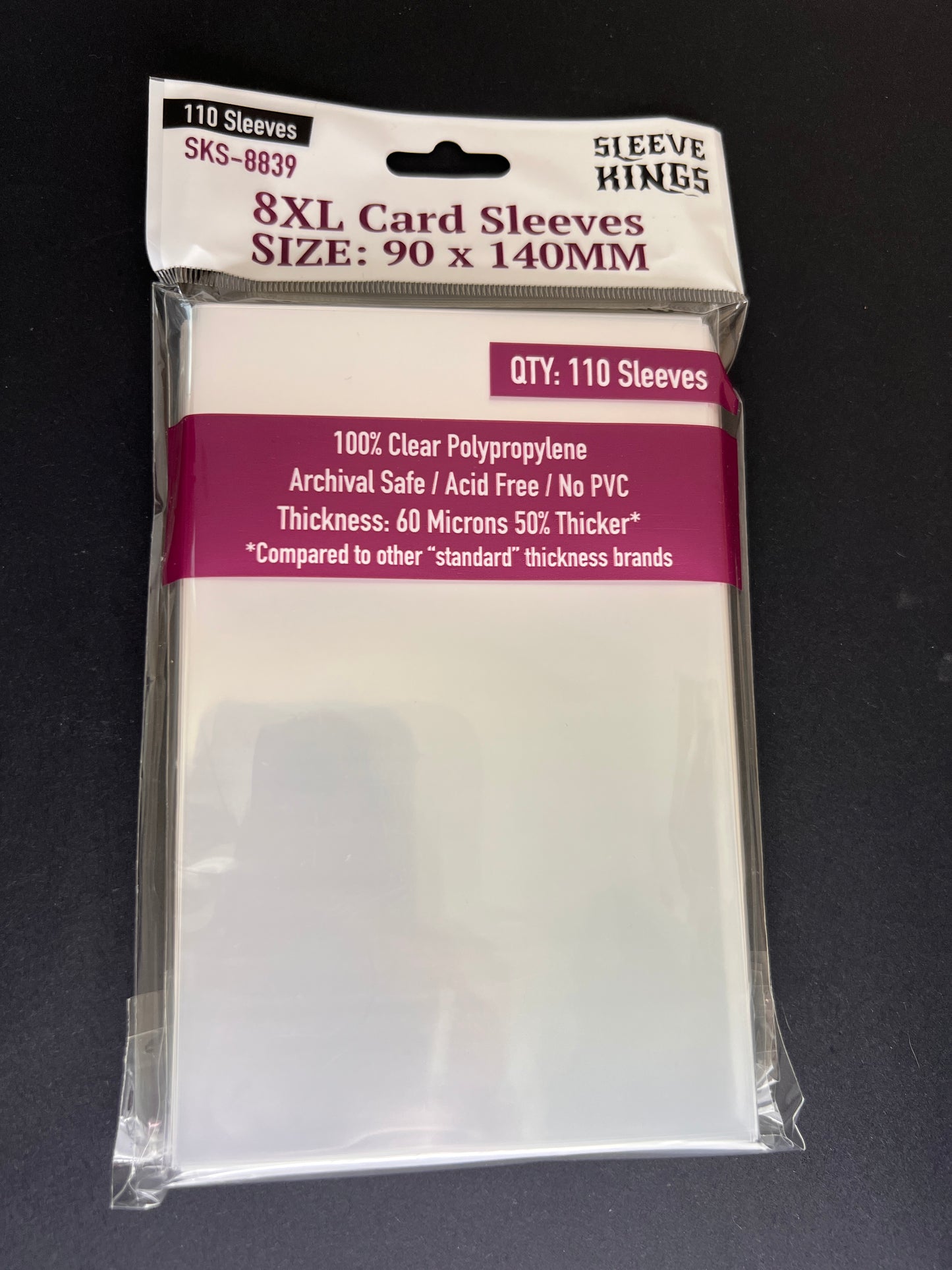 8XL Game Card Sleeves (90x140mm) 110 Pack, 60 Micron, SKS-8839