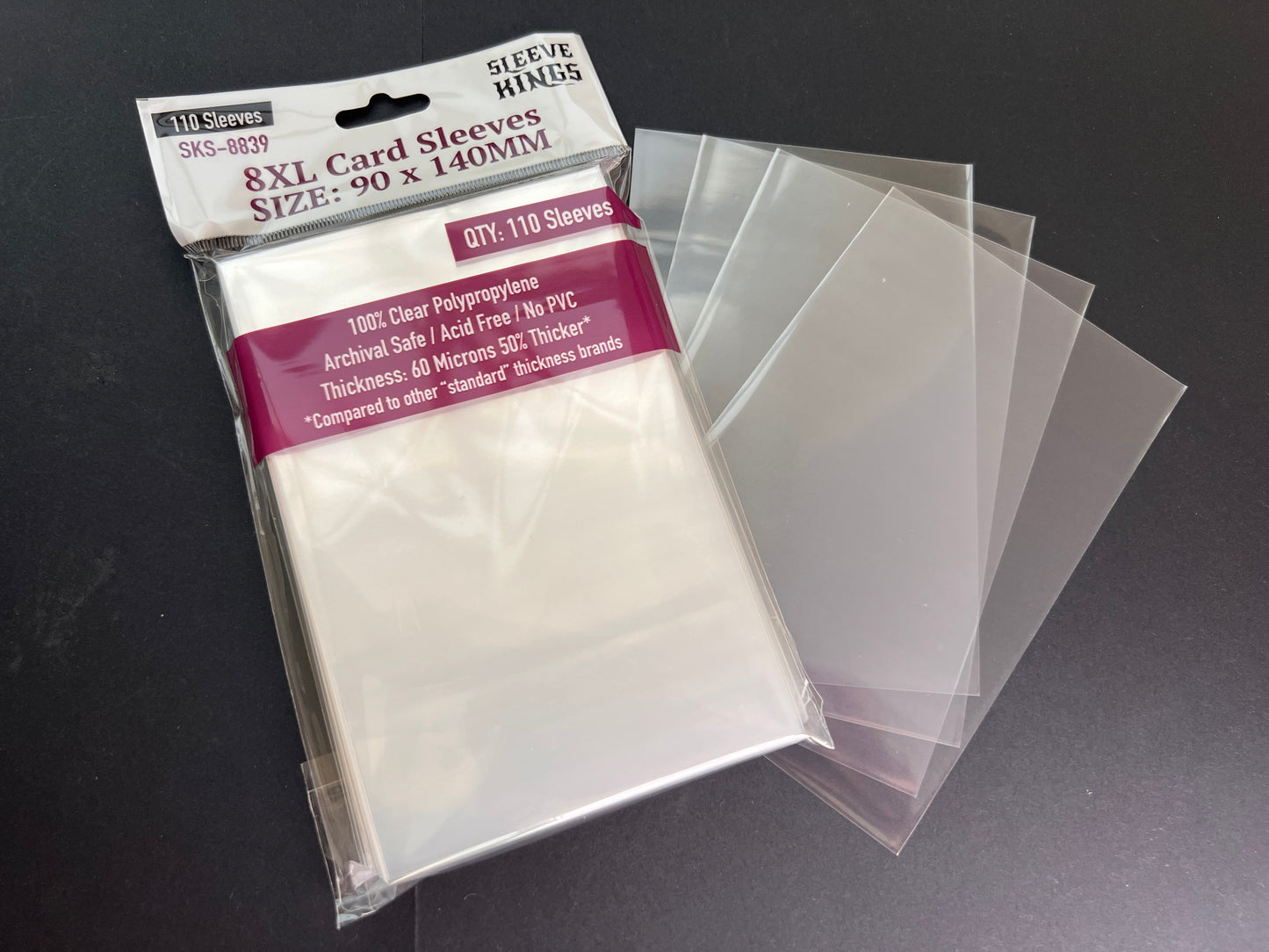 8XL Game Card Sleeves (90x140mm) 110 Pack, 60 Micron, SKS-8839