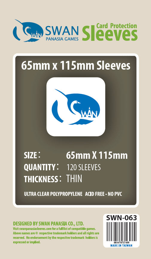 65x115mm -120 Pack, Thin Sleeves (SWN-063)