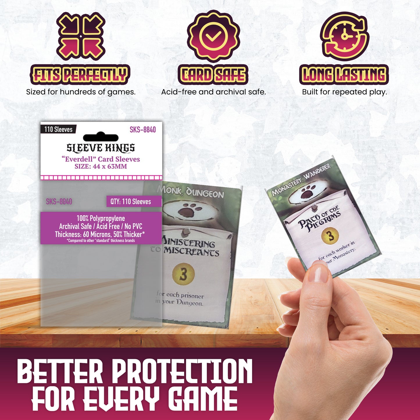 '"Etherfields Mini Compatible" Sleeves (44 X 63 MM) - 110 Pack, SKS-8840