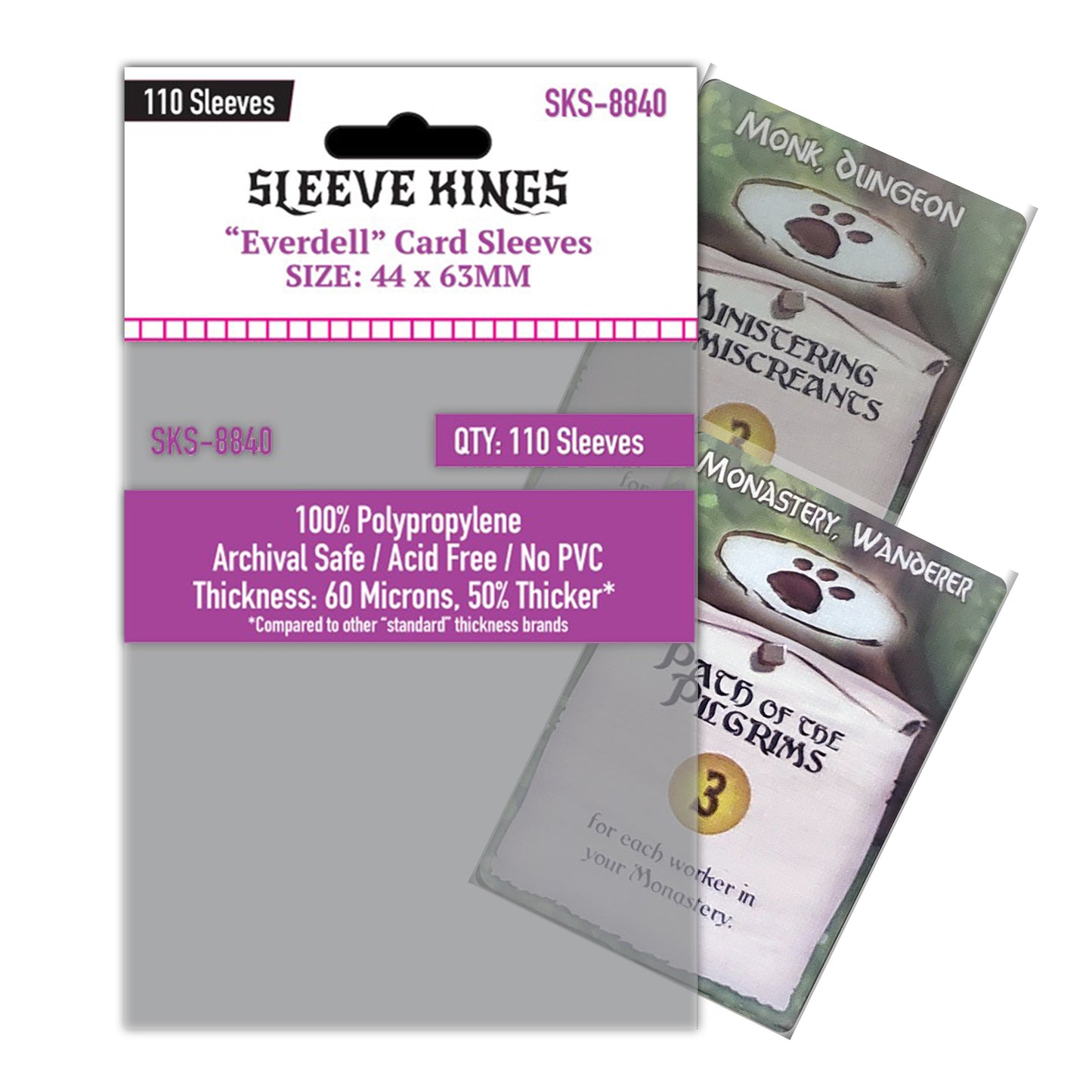 '"Etherfields Mini Compatible" Sleeves (44 X 63 MM) - 110 Pack, SKS-8840