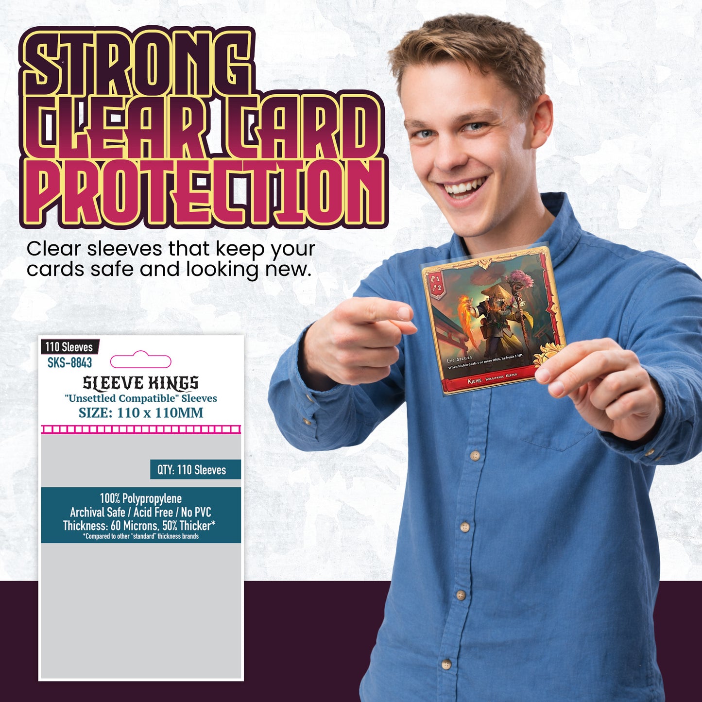 "Unsettled Compatible" Sleeves (110 X 110 MM) -110 Pack- SKS-8843