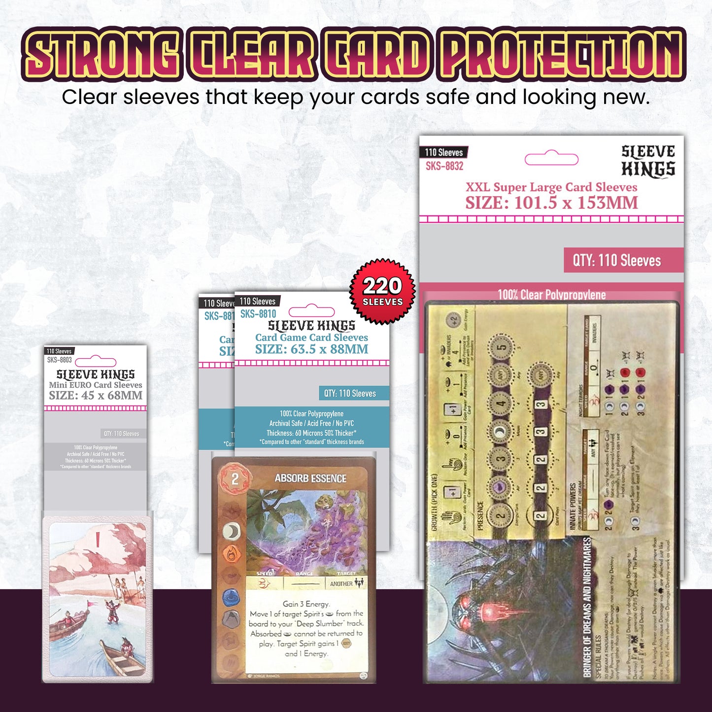 "Spirit Island" Compatible Sleeve Bundle (8803 X 1 + 8810 X 2 + 8832 X 1)