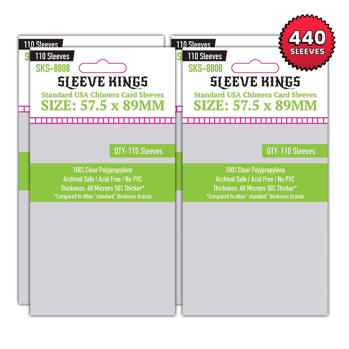 "Dice Throne Adventures" + Expansions Compatible Sleeve Bundle (8808 x 4)