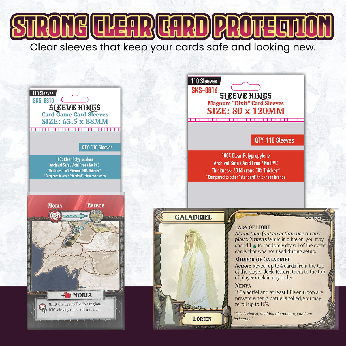 "The Lord of the Rings: Fate of the Fellowship" Compatible Sleeve Bundle (8810 x 1, 8816 x 1)