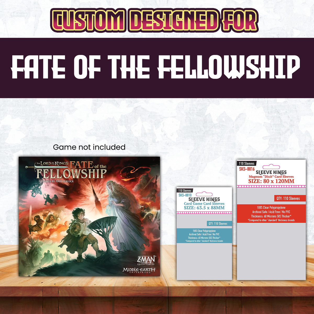 "The Lord of the Rings: Fate of the Fellowship" Compatible Sleeve Bundle (8810 x 1, 8816 x 1)