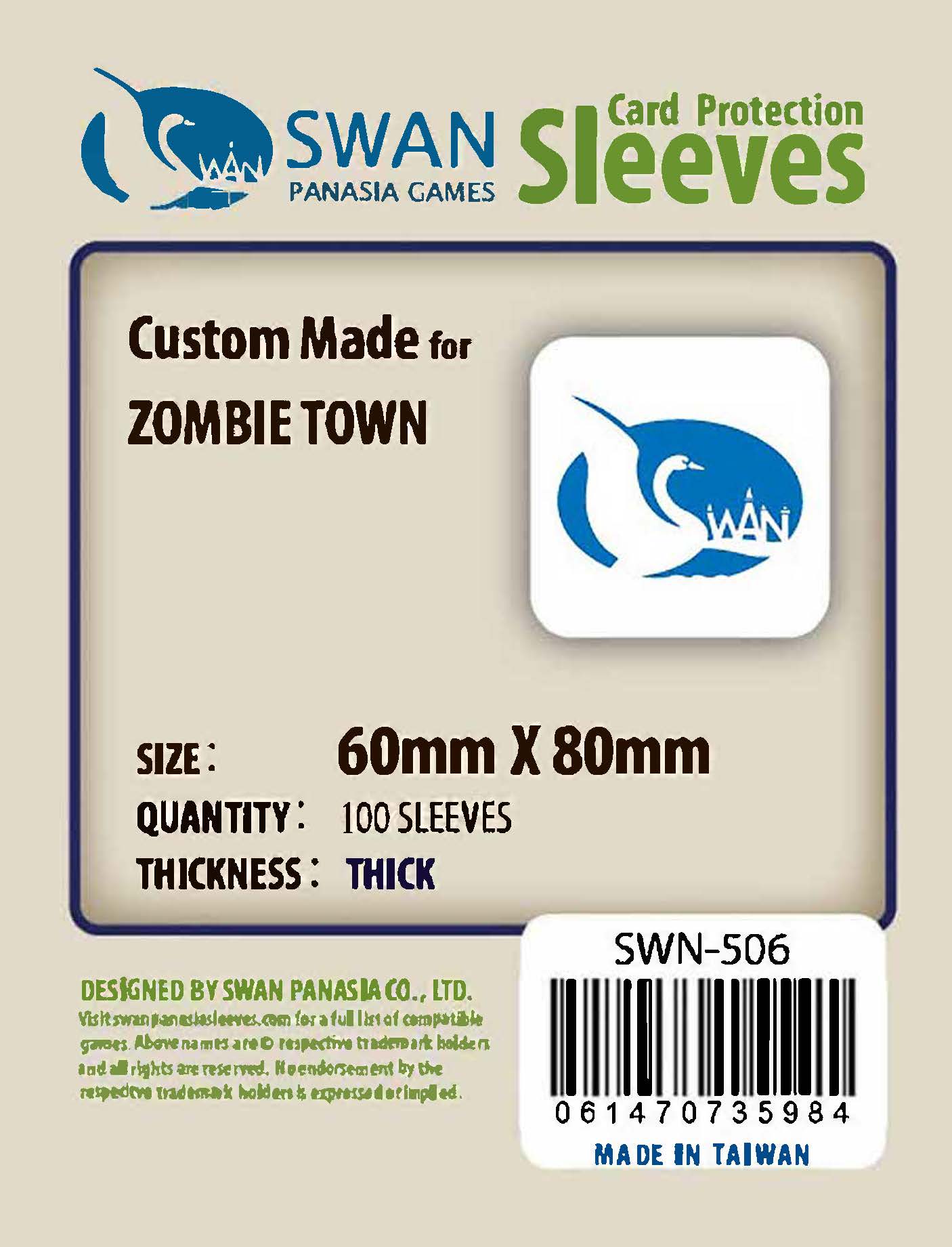 Premium: 60x80 mm Zombie Town -100 per pack (SWN-506)