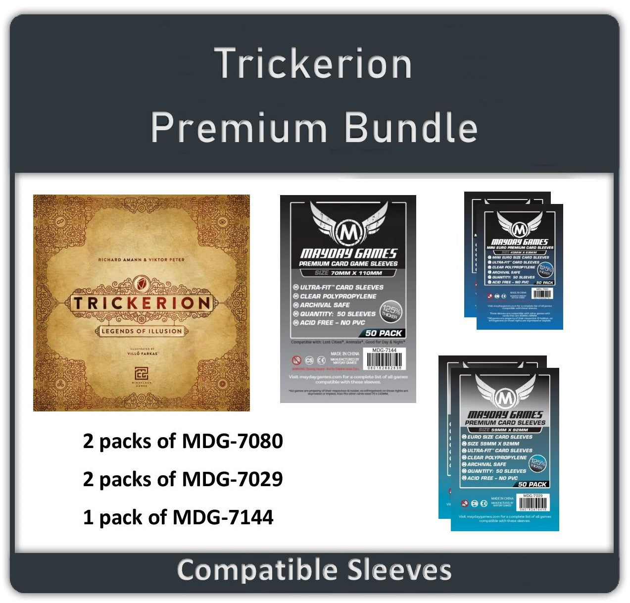 "Trickerion: Legends of Illusion" Card Sleeve Bundle