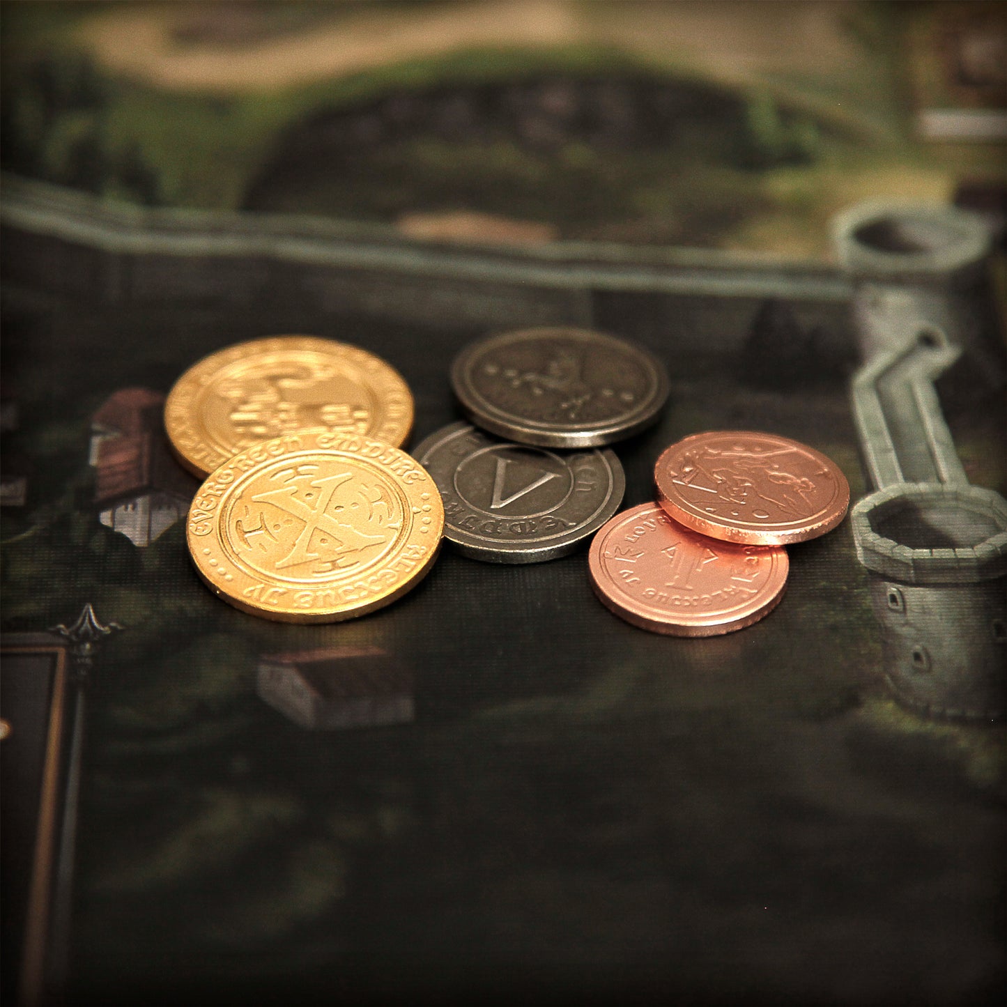 50 Metal Coin Board Game Upgrade Set (Medieval Coins)