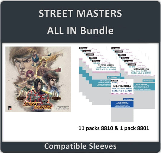 "Street Masters All In" Compatible Sleeve Bundle (8810 X 11 + 8801 X 1)