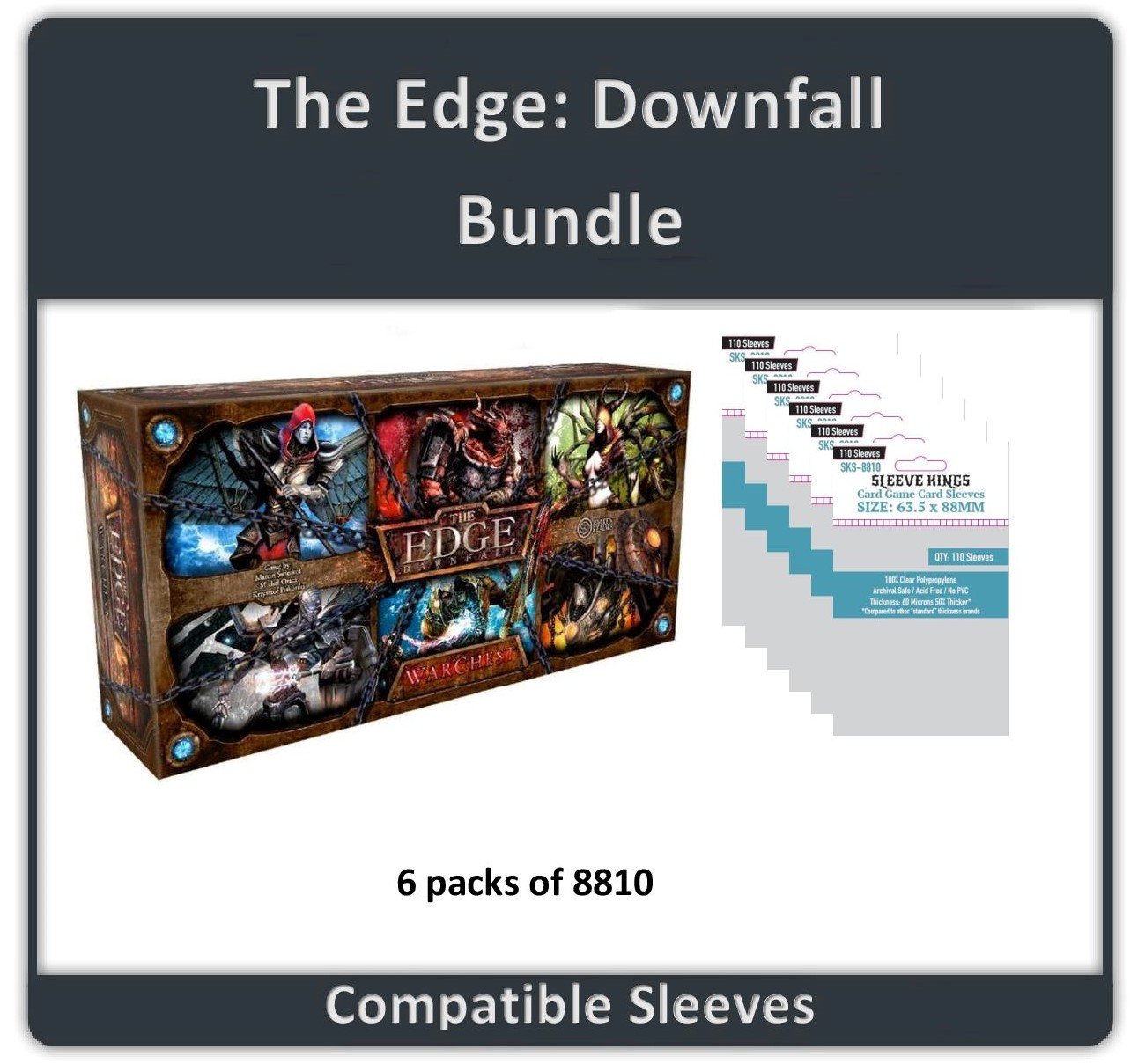 "The Edge Downfall" Compatible Sleeve Bundle (8810 X  6)
