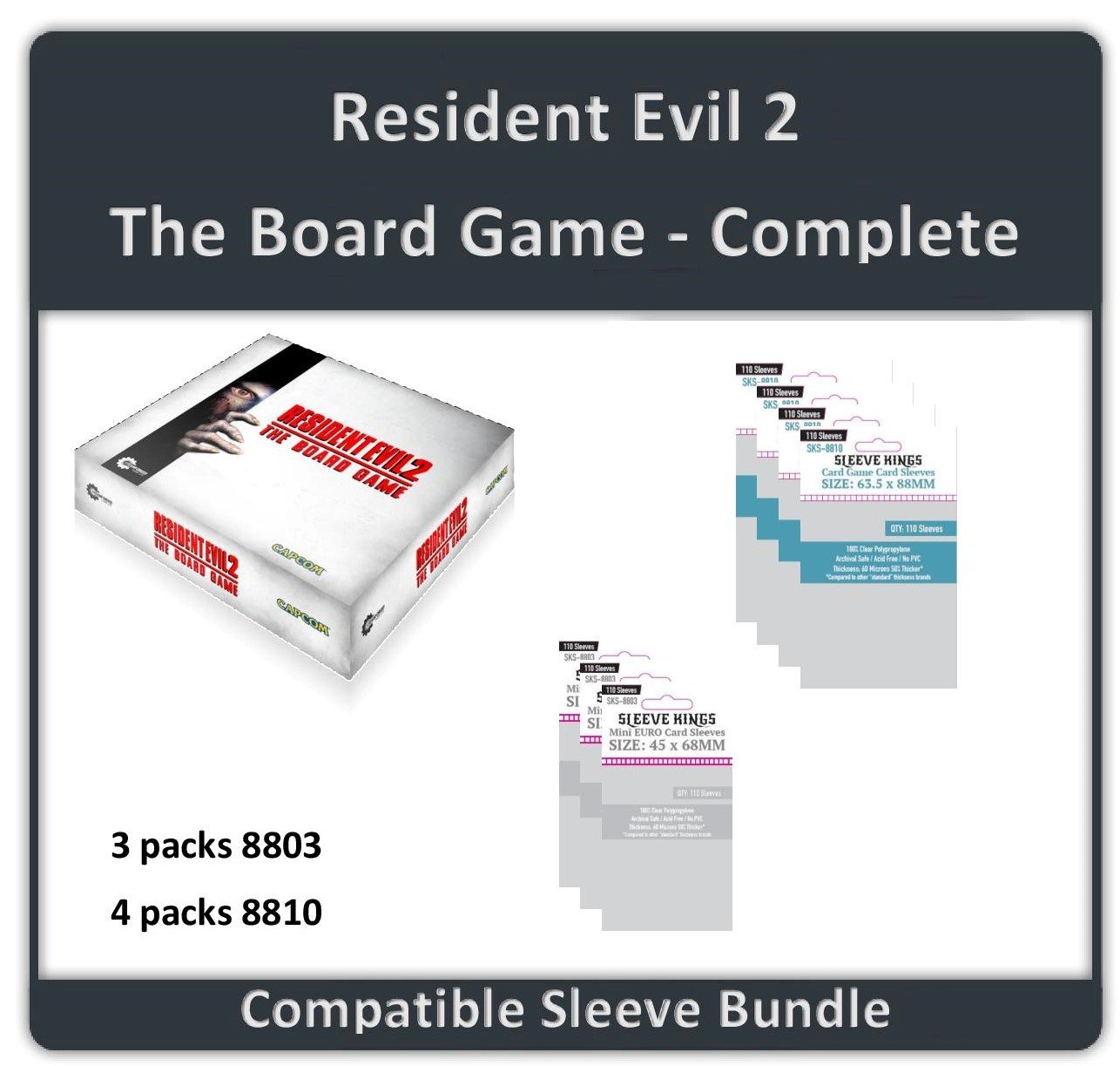 "Resident Evil 2" Compatible Sleeve Bundle (8810 X 4 + 8803 X 3)