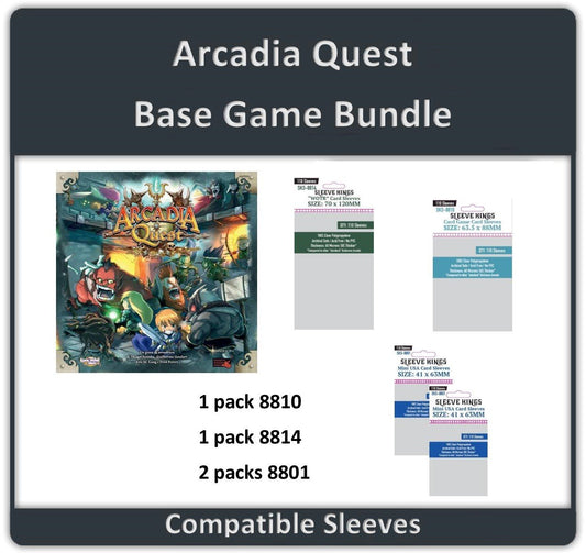 "Arcadia Quest Base Game" Compatible Sleeve Bundle (8810 X 1 + 8801 X 2 + 8814 X 1)