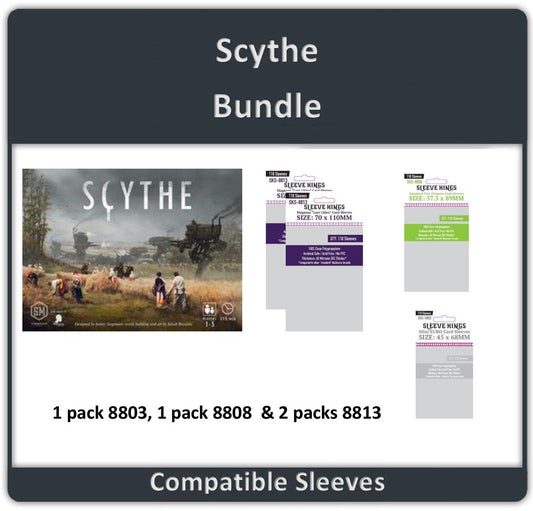 "Scythe"+ Expansions Compatible Sleeve Bundle (8803 X 1 + 8808 X 1 + 8813 X 2)