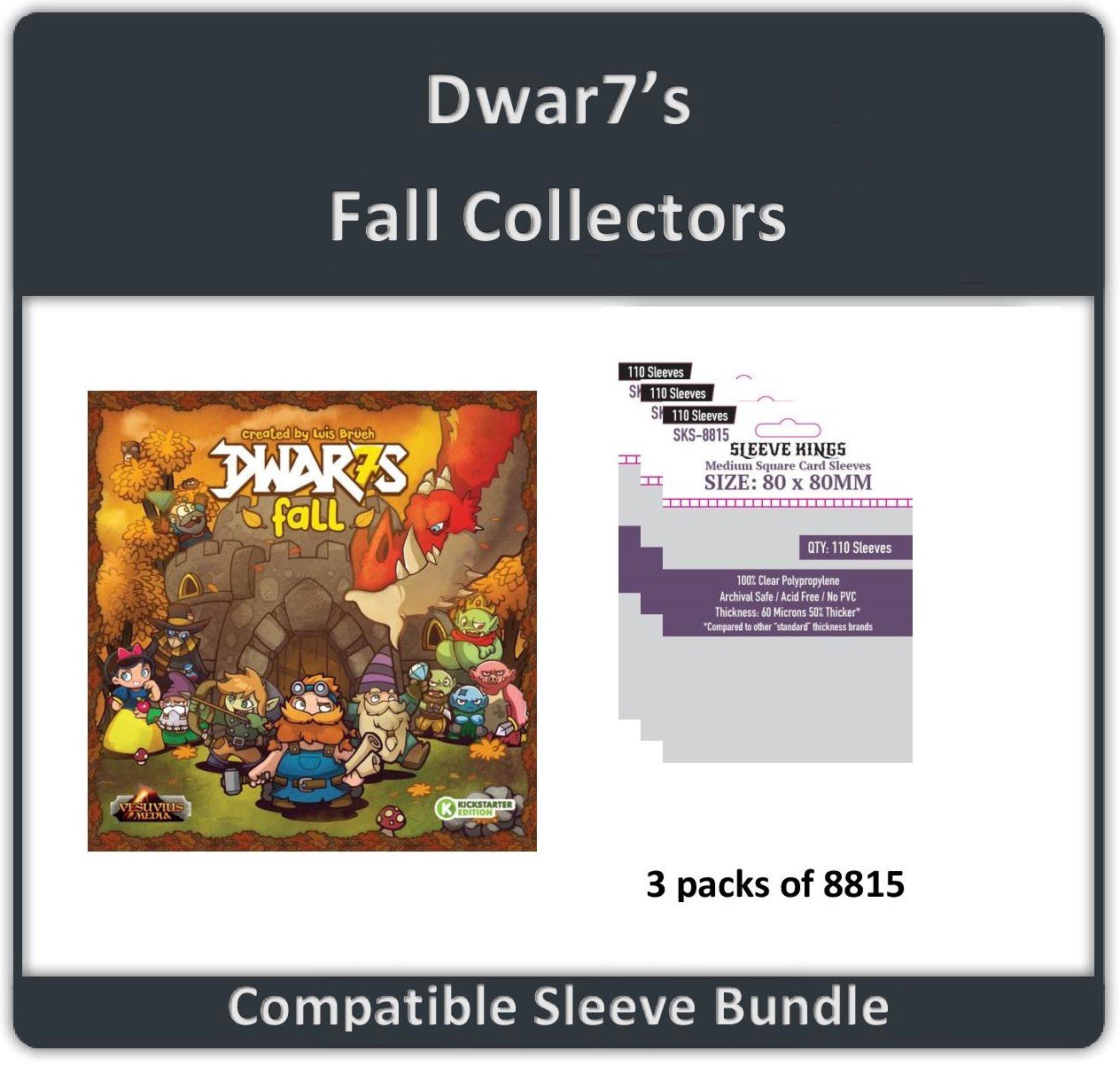 "Dwar7s Fall Collectors" Compatible Sleeve Bundle All In Compatible Sleeve Bundle (8815 X 3) 