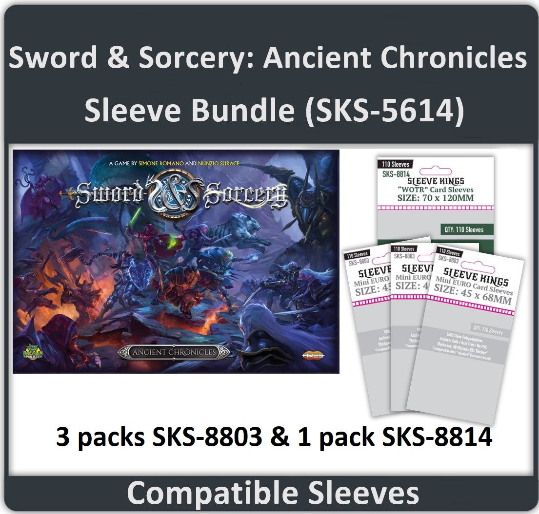 "Sword & Sorcery: Ancient Chronicles" Compatible Sleeve Bundle (8803 X 3 + 8814 X 1)