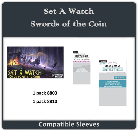 "Set a Watch: Swords Of The Coin" Compatible Sleeve Bundle (8803 X 1 + 8810 X 1)