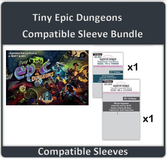 "Tiny Epic Dungeons Retail Version" Compatible Sleeve Bundle (8812 X 1 + 8818 X 1)