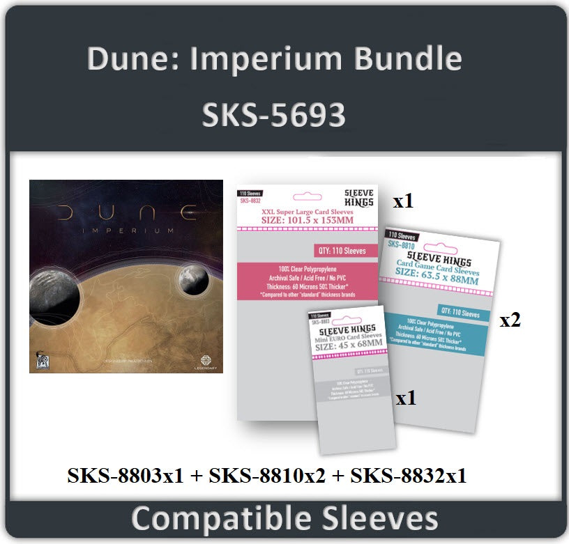 "Dune: Imperium" Compatible Sleeve Bundle (8803 X 1 + 8810 X 2 + 8832 X 1)