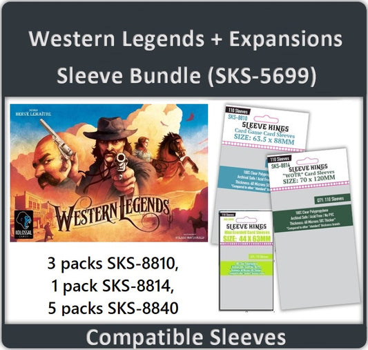 "Western Legends + Expansions " Card Sleeve Bundle (SKS-8810 x 3, SKS-8814 x 1, SKS-8840 x 5)