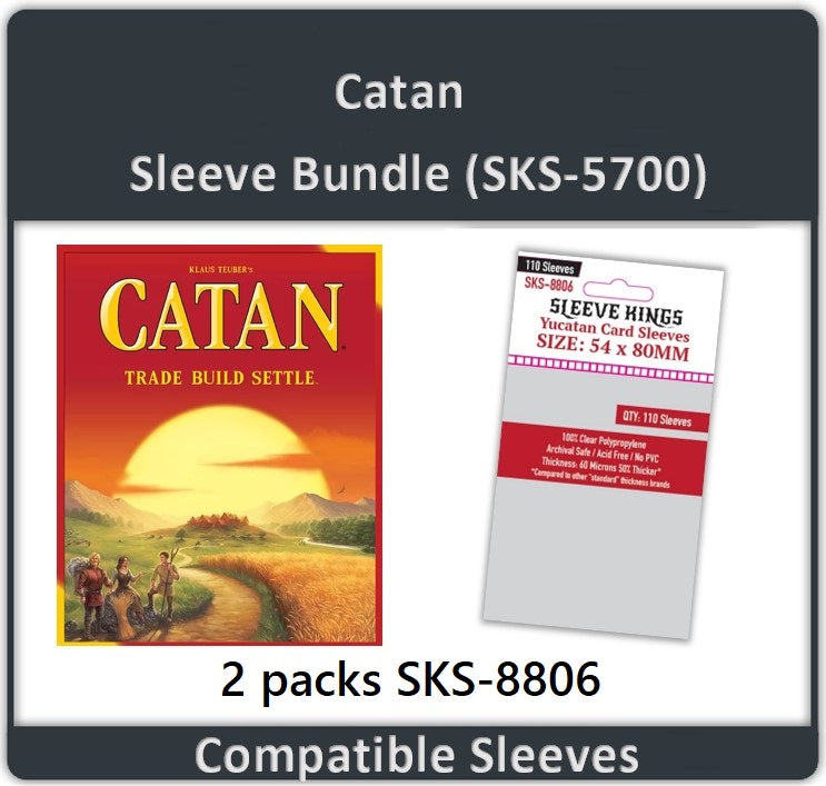 "Catan" Compatible Card Sleeve Bundle (SKS-8806 X 2)