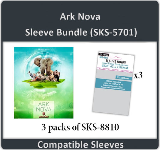 "Ark Nova" Compatible Card Sleeve Bundle (SKS-8810 X 3)