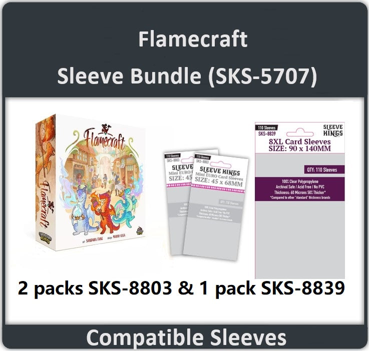 "Flamecraft" Compatible Card Sleeve Bundle (8803 X 2, 8839 X 1)