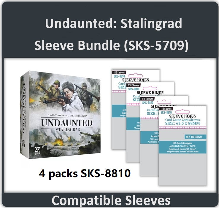 "Undaunted: Stalingrad" Compatible Card Sleeve Bundle (8810 X 4)