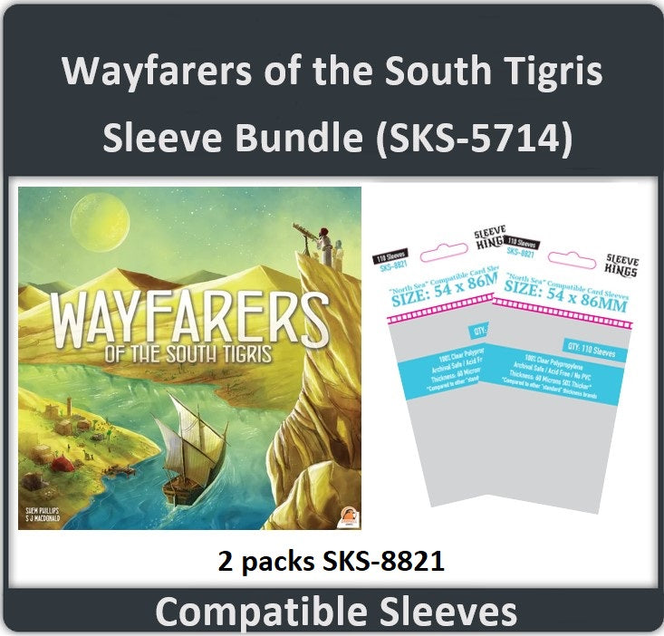 "Wayfarers of the South Tigris" Compatible Card Sleeve Bundle (8821 X 2)