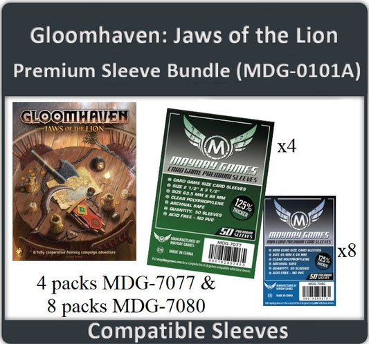 "Gloomhaven: Jaws of the Lion Compatible" Card Sleeve Bundle