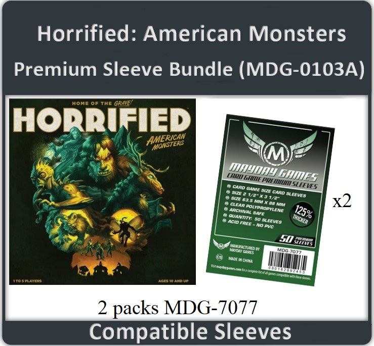 "Horrified: American Monsters Compatible" Card Sleeve Bundle