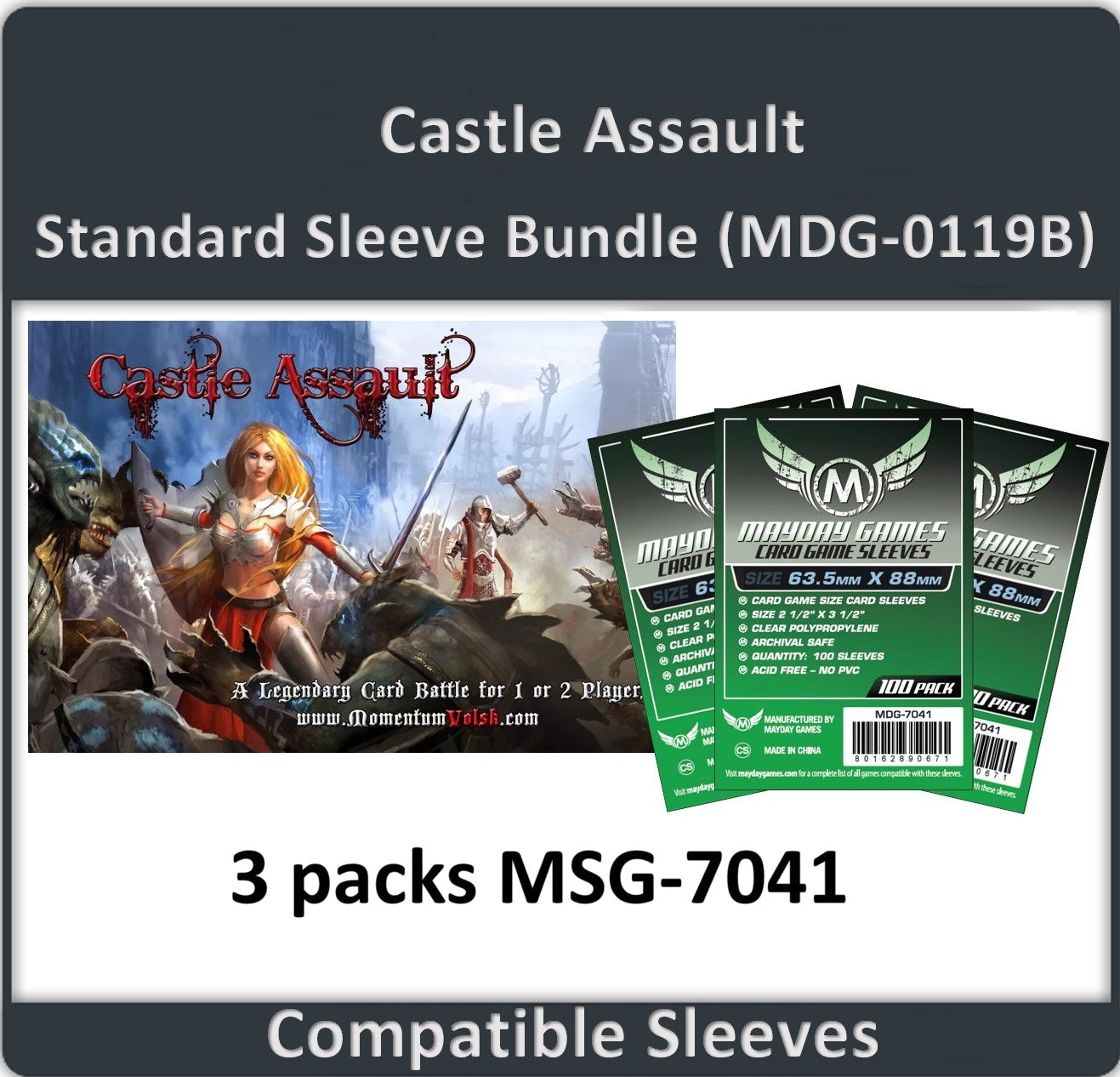 "Castle Assault Compatible" Card Sleeve Bundle