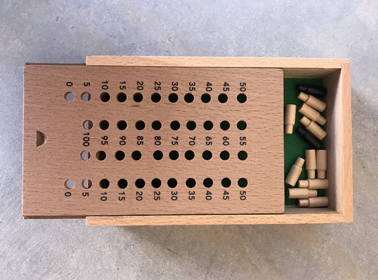 Standard Scoring Track for Crokinole, Storage Box With Pegs! (no discs)